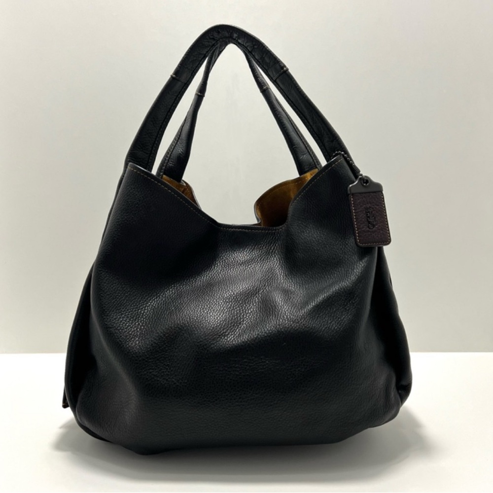 Coach 1941 Hobo Bandit 39 In Black Smooth Pebble Leather